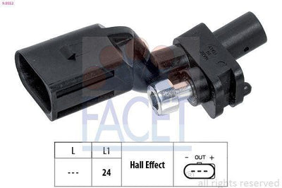 FACET Crank Sensor 9.0552 - Compatible with Caddy, Golf and 7 more models — Engine Management Sensors