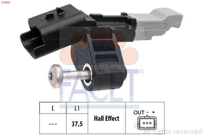 Facet 9.0806 Crankshaft Speed Sensor Opel Corsa F / Crossland X / Grandland X 1.2