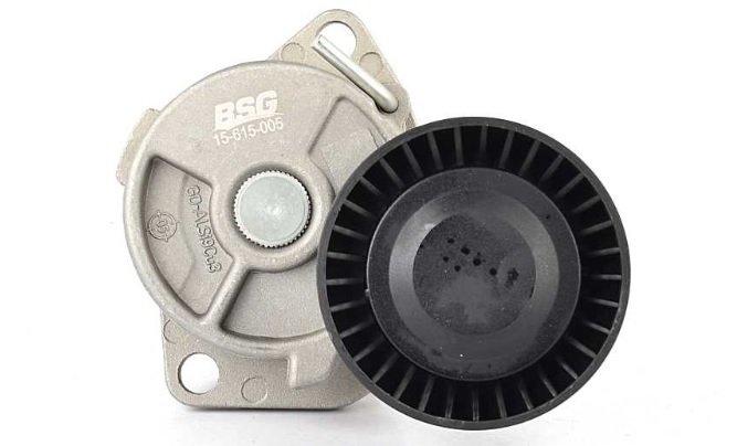 bsg-bmw-e36-m43-tensioner-assembly-complete-view, bsg-tensioner-with-pulley-for-bmw-e36 BSG BMW E36 M43 Tensioner Assembly - Complete Tensioner with Pulley for BMW E36 Owners and Mechanics BSG BMW E36 M43 Tensioner Assembly bsg, bmw-e36, m43-engine, tensioner-assembly, car-parts, automotive, bmw-repairs, mechanics, imported-quality, ai-generated
