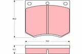 TRW GDB660 Brake Pad Set - Front Brake Pads for Various Models