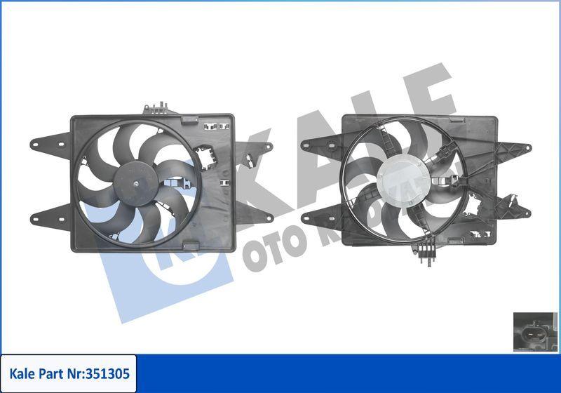 KALE Fan Motor + Davlumbaz 01-Doblo 1.9D - 150W 12V — Radiators & Fans
