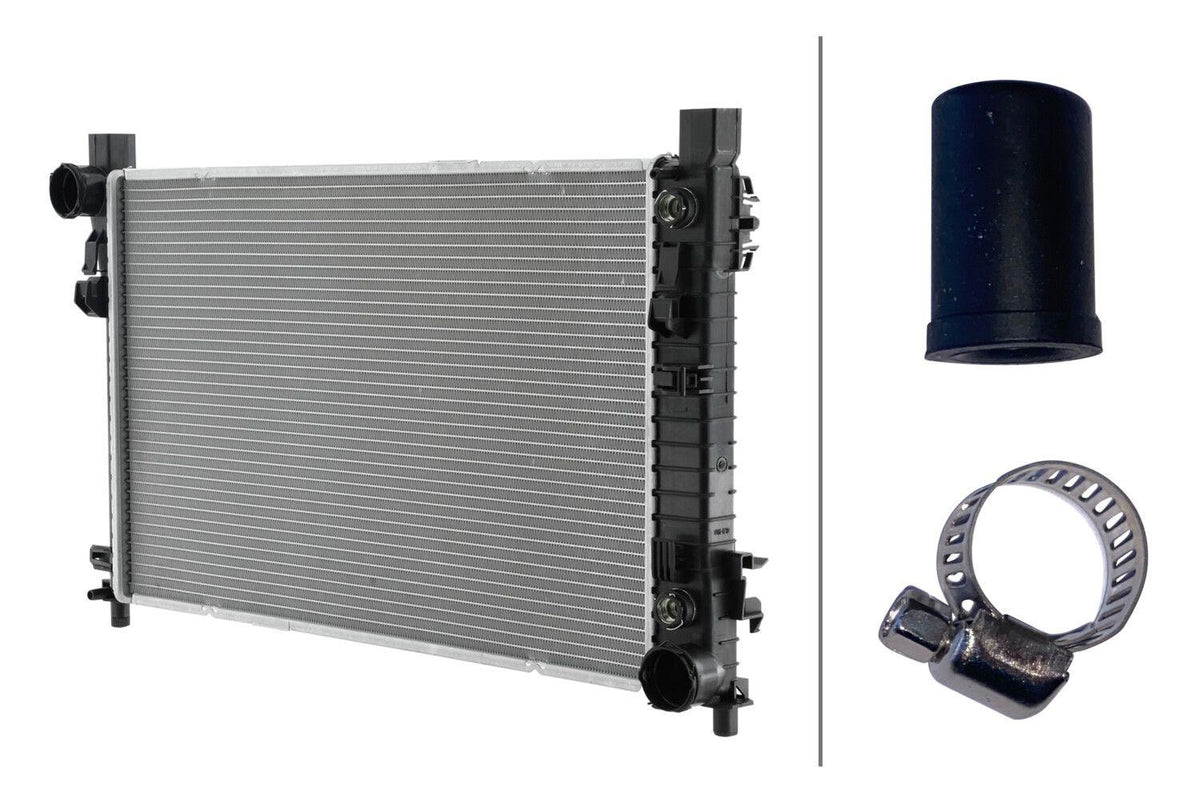 Hella 8MK366304-351 Motor Su Radiator W203 00 > 07 Cl203 02 > 08 S203 01 > 07 C209 02 > 09 A209 03 > 10 R1 — Radiators & Fans