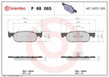 BREMBO P68065 Front Brake Pads