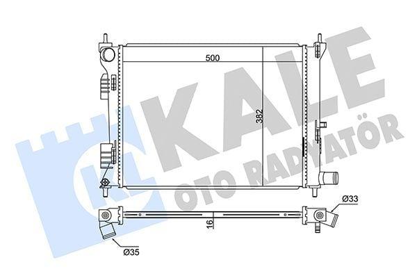 KALE Radiator 11-Accent.Blue - Compatible with 1.4-1.6 Engine — Radiators & Fans