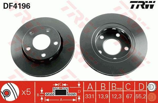 TRW Brake Disc Rear for Mercedes W163 (2001-2005) — Brake Rotors & Drums