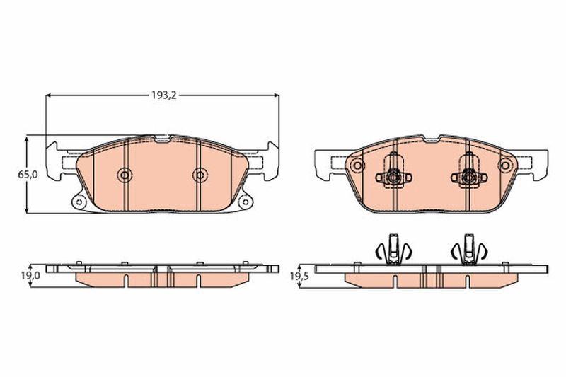 TRW GDB2167 Front Brake Pad - Compatible with Ford Galaxy III, Edge 2.0 Ecoblue & S-Max — Brake Pads