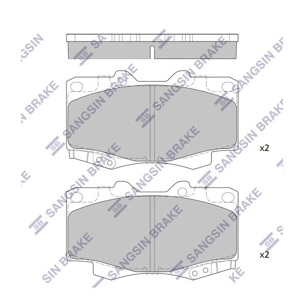 Hi-Q SP1375 Brake Pad Front Hilux (Kun25) 2.5 D4d 06-11 — Brake Pads