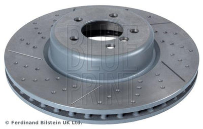 Blue Print ADB114380 Brake Disc Front BMW F-20 / 21 / 22 / 23 / 30 / 31 / 32 / 36 Drilled Single — Brake Rotors & Drums