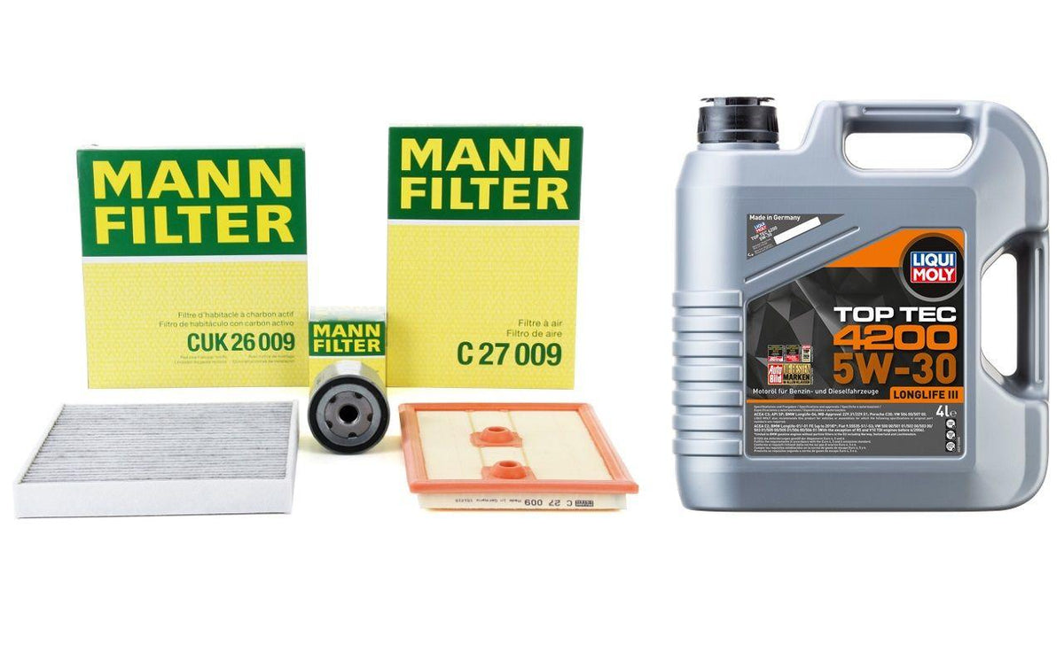 Mann Skoda SuperB 1.4 TSI Maintenance Kit - Liqui Moly Motor Oil, Oil Filter and 2 more models — Maintenance & Service Kits