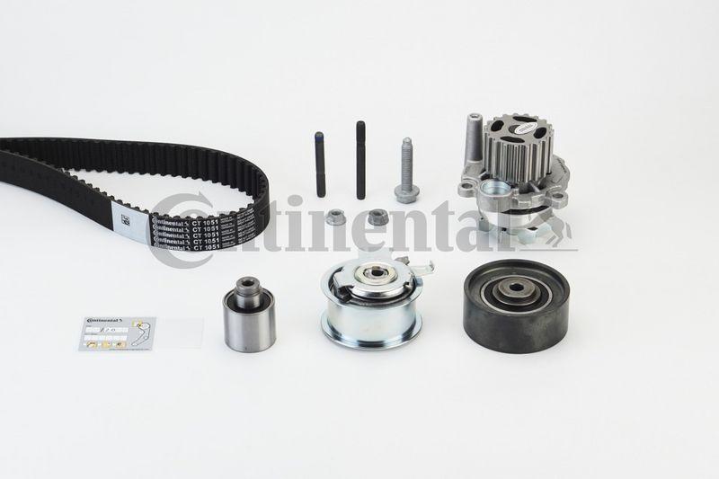 CONTINENTAL CTAM CT1051WP1 Timing Camshaft Tensioner Set with Water Pump Passat/Jetta III/Golf V/To — Water Pump & Thermostat
