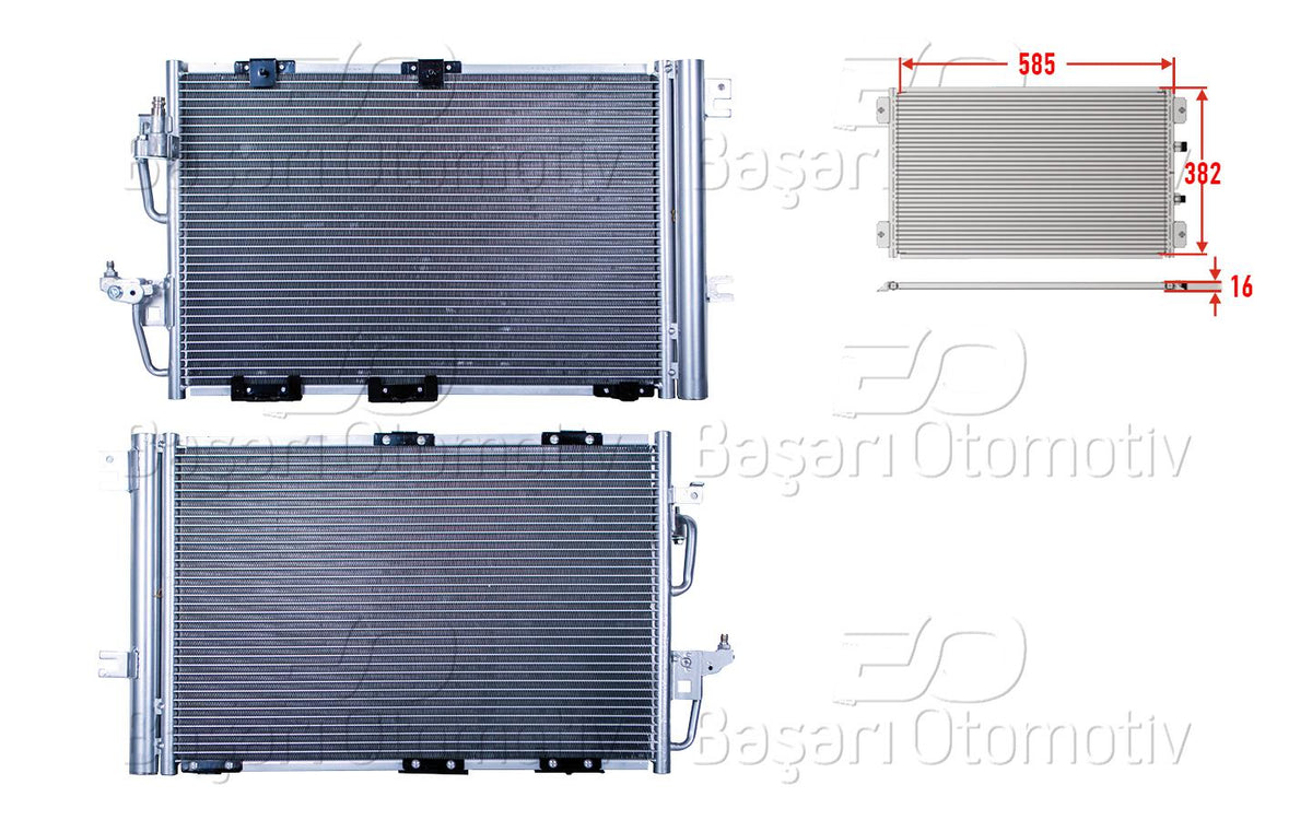 Wisco 2143106-00 A/C Condenser 585X382x16 Opel Astra H Zafira B 1.2 1.6 1.6 Lpg 1.8 2.2 04 > — Condensers & Evaporators