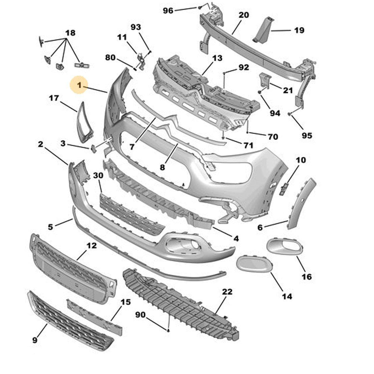 Citroen C3 Original Front Bumper - Compatible with 2020 Models — Citroën, Bumpers & Grilles