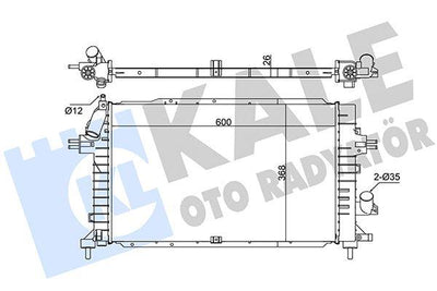Kale 371300 Radiator Astra H 1.3D Z13dth Z17dth Z17dtj Z19dt Zafira B Z17dtj A17dtj Z19dt — Radiators & Fans
