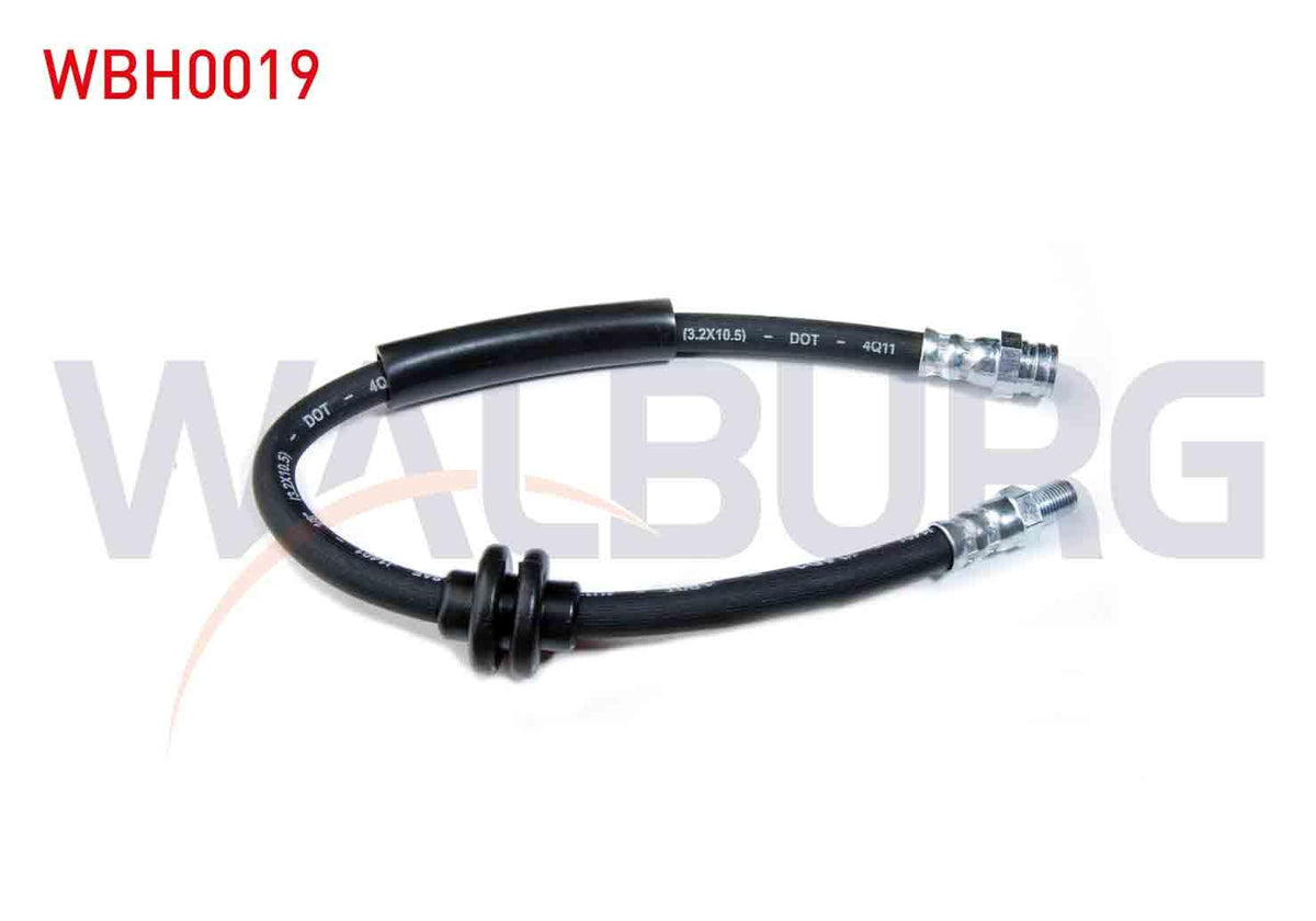 WALBURG WBH0019 Brake Hose Front Left-Right 400mm Audi A1 (8X1) 2010-/ Fiat Fiorino (225) 2007-/ Citroen Nemo 2007-/ Opel Corsa D 2006-2014 / Peugeot Bipper (Aa) 2008-/ Volkswagen Polo (6R,6C) 2