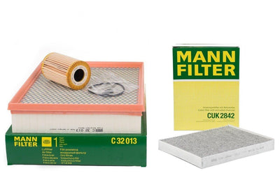 Mann Volkswagen Amarok Maintenance Filter Set - Includes Oil, Air, and Carbon Cabin Filter — Maintenance & Service Kits