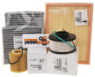 Peugeot 208 1.5 BlueHDi Periodic Oil Service Filter Set with Carbon Pollen Genu — Auto Parts Hall, Maintenance & Service Kits