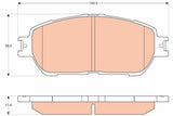 TRW GDB3612 Front Brake Pads - Durable Performance for 2005 Toyota Camry