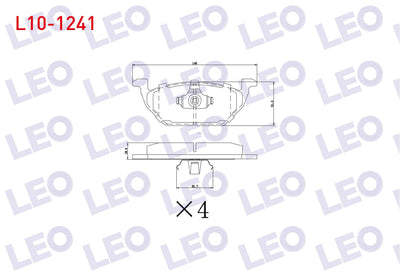 LEO L10-1241 Brake Pad Front VW Golf IV 1.4i 16V 1997-2005 / Golf IV 1.6i 16V 1997-2005 / Caddy II 1.9 TDI 1995 — Brake Pads