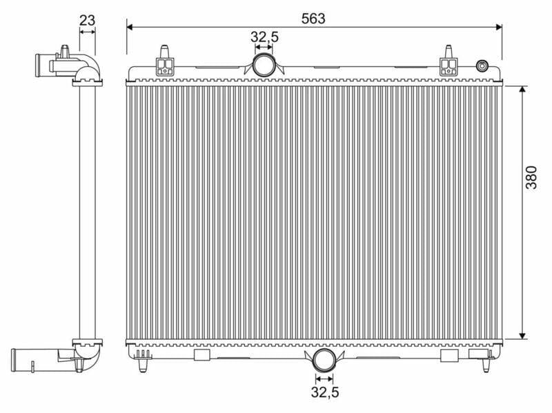 VALEO 701957 Radiator - Compatible with 407 508 C5 III — Radiators & Fans