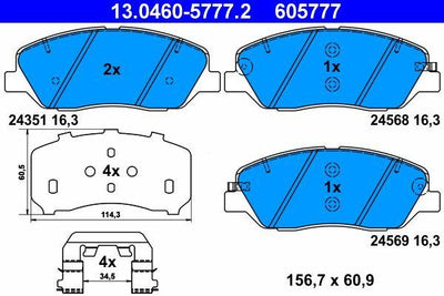 ATE 13.0460-5777.2 Brake Pad — Brake Pads