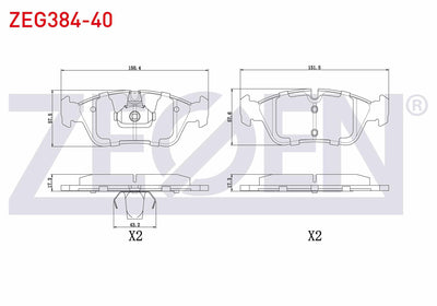 Zegen ZEG384-40 Brake Pad Front BMW 3 Series (E36) 318 i 1990-1998 / (E36) 320 i 1990-1998 / 3 Series (E46) 316 — Brake Pads