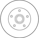 TRW DF1540 Brake Disc - Compatible with Golf III 1.9 TDI, 2.0 GTI & Passat 2.0 — Brake Rotors & Drums
