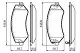 BOSCH Front Brake Pad 0986494357 - Fit Chrysler Voyager, Dodge Caravan, Jeep Cherokee — Brake Pads