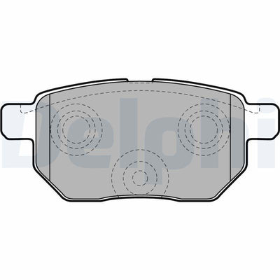 Delphi LP2105 Brake Pad Rear Toyota Corolla 07-12 Corolla 13- Auris 07-12 Verso 2009- Yaris 1.0 1.3 05- Gasoline — Brake Pads