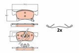 TRW GDB2091 Brake Pad Front for Corsa E 16-Inch Wheels - Brake System — Brake Pads