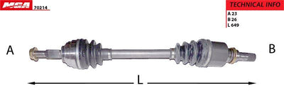 MGA 70214 Axle Complete Left without ABS Clio III Modus 1.4-1.6 K4j-K4m 1.5 K9k 5 Gear Robotıze Mc — Axles, CV Joints & Boots