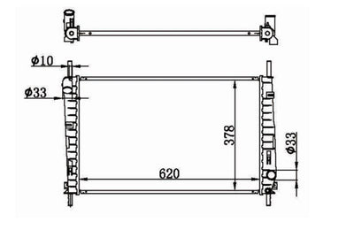 MGA 80657 Water Radiator Brazing M /T with A/C with A/C (Ford: Mondeo 2.0 Zetec 01-07) — Radiators & Fans