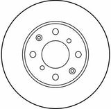 TRW DF1436 Front Brake Disc for Honda Civic 91-01 - 240mm Ventilated Design — Brake Rotors & Drums