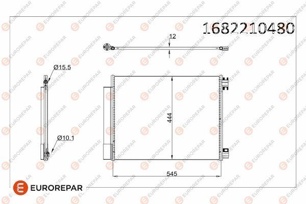 Eurorepar 1682210480 A/C Condenser Megane IV / Talisman / Scenic IV 1.2-1,5-1.6 15 — Condensers & Evaporators