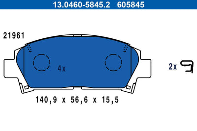 ATE 13.0460-5845.2 Brake Pad — Brake Pads
