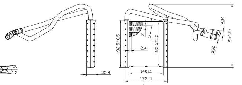 MGA 81220 Heater Core (Ford: Transit Courier 14 -) — Heater & Blower