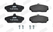 jurid 573203j brake pads for freelander i, jurid brake pads specifications, packaging of jurid brake pads JURID 573203J Brake Pads - Premium Quality for Freelander I 1.8 16 / 2.0 | 2.17 lb JURID 573203J Brake Pads for Freelander I jurid, brake-pads, freelander, car-repair, mechanics, car-owners, automotive, high-performance, ai-generated, braking-system