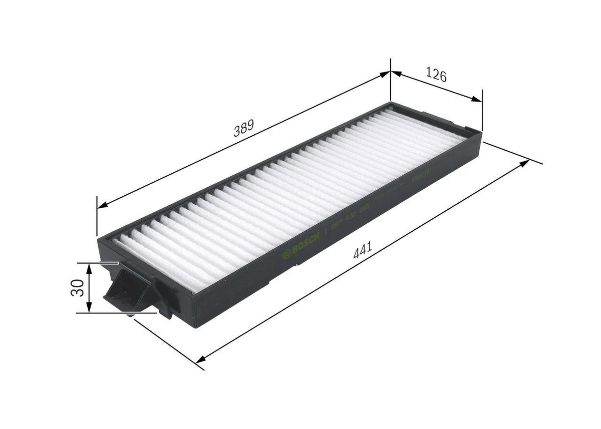 Bosch 1987432096 Cabin Air Filter (Saab)