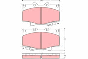 trw gdb1154 brake pads product image, rear view of trw gdb1154 brake pads TRW GDB1154 Brake Pads for Toyota Land Cruiser 90-98 & 4 Runner 90-96 | High Performance TRW GDB1154 Brake Pads - Compatible with Land Cruiser & 4 Runner trw, brake-pads, land-cruiser, 4-runner, automotive, car-parts, car-safety, performance, ai-generated, braking