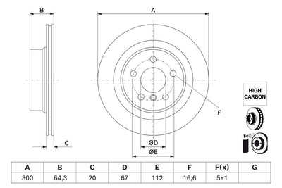 Bosch 0986479J70 *2 Brake Disc Rear BMW G20 18 > — Brake Rotors & Drums