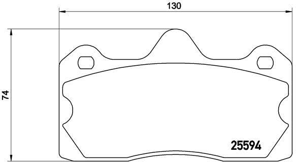 Brembo P47002 Brake Pad Rear Low-Met Lotus