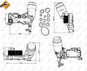 nrf-oil-cooler-complete-view, nrf-oil-cooler-technical-specifications, nrf-oil-cooler-installation-example NRF Oil Cooler Assembly Om651 - Complete Unit for W204, W212, C207, and More | Compatible with Various Models NRF Oil Cooler Assembly Om651 Compatible Models nrf, oil-cooler, automotive-parts, engine-maintenance, car-owners, mechanics, water-cooled, aluminum-parts, auto-repair, ai-generated