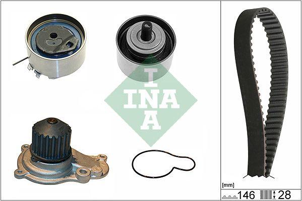 INA 530064130 Timing Belt Tensioner Set + Water Pump Chrysler Pt Cruiser 2.4 00-10 Sebring 01-08 Je — Water Pump & Thermostat