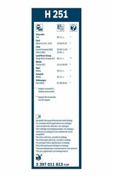 BOSCH Wiper Blade Rear 25Cm - 13-Mokka — Wipers