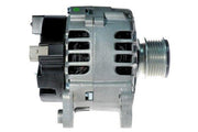 hella 14v 120a alternator front view, hella 14v 120a alternator side view, hella 14v alternator specifications HELLA 14V 120A Alternator - Compatible with A3, A4, Galaxy, Cordoba, Ibiza, Leon, Toledo, Fabia | 1.6, 1.8T, 1.9 TDI Models HELLA 14V 120A Alternator for A3 A4 Galaxy & More hella, alternator, 14v-120a, car-parts, automotive-accessories, car-owners, mechanics, vehicle-maintenance, high-performance, ai-generated