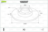 VALEO 186597 Brake Disc — Brake Rotors & Drums