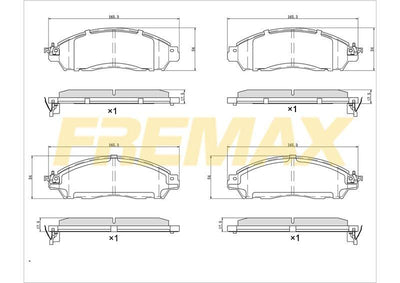 Fremax FBP-2610 Front Brake Pad (Carbon Formula) Nissan Navara 2.3 dCi 2016 > — Brake Pads