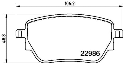 Hella 8DB355039-021 Brake Pad Rear W177 18 > W247 18 > C118 19 > — Brake Pads