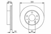 bosch disk brake set for 98-07 boxer, front view of bosch disk brake BOSCH Disk Brake Sets - 2 Pack for 1998-2007 Boxer DCT JMP | 300mm Diameter BOSCH Disk Brake Sets for Boxer 98-07 bosch, disk-brake, boxer-brakes, car-parts, brake-replacement, mechanics, automotive, car-owners, ventilated-discs, ai-generated