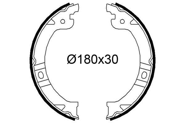 Valeo 564266 Brake Drum Brake Pad Chrysler Voyager IV 00 > 08 — Brake Pads