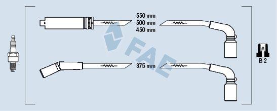 FAE 83562 Spark Plug Wire Set Chevrolet Aveo Kalos 1.4 8V — Coils & Plugs